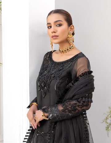 LF - 403 | Emaan Adeel Le Festa Premium Formals Vol 4 | Unstitched Embroidered Chiffon Suits