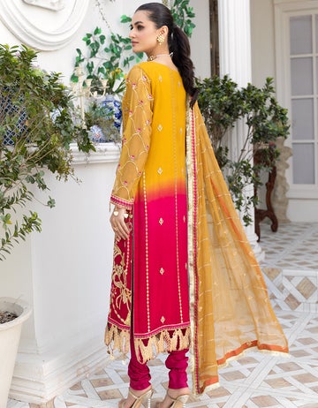 LF - 409 | Emaan Adeel Le Festa Premium Formals Vol 4 | Unstitched Embroidered Chiffon Suits