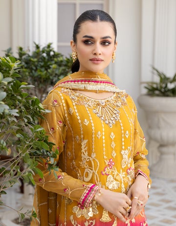 LF - 409 | Emaan Adeel Le Festa Premium Formals Vol 4 | Unstitched Embroidered Chiffon Suits