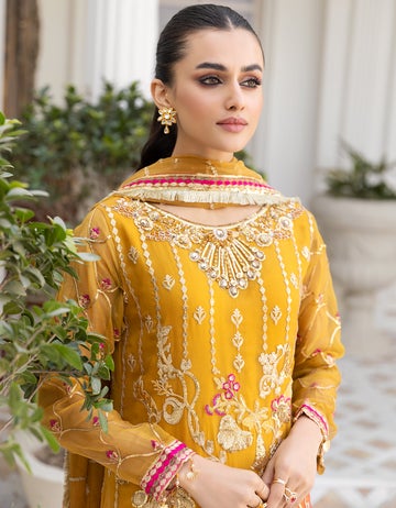 LF - 409 | Emaan Adeel Le Festa Premium Formals Vol 4 | Unstitched Embroidered Chiffon Suits