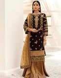 MK-303 | Emaan Adeel Makhmal Collection 2022 | Unstitched & Stitched Embroidered Valvet Suits