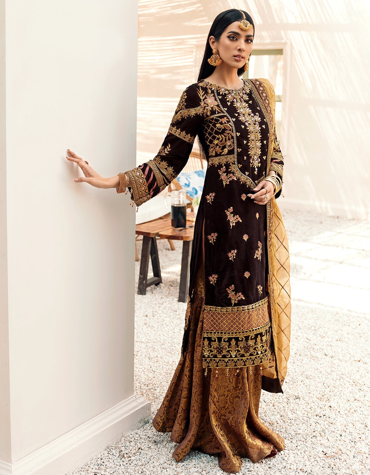MK-303 | Emaan Adeel Makhmal Collection 2022 | Unstitched & Stitched Embroidered Valvet Suits