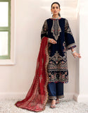 MK-301 | Emaan Adeel Makhmal Collection 2022 | Unstitched & Stitched Embroidered Valvet Suits