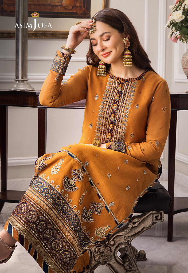AJZS-11 | Asim Jofa Zari Sitara Luxury Eid Festive Collection 2023 | Unstitched Embrodried Suits