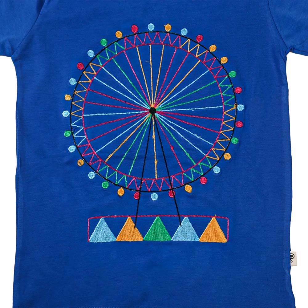 Infants London Eye T-Shirt For Girls - Blue | Bachaa Party Baby Clothes Girls Tops & T-Shirts