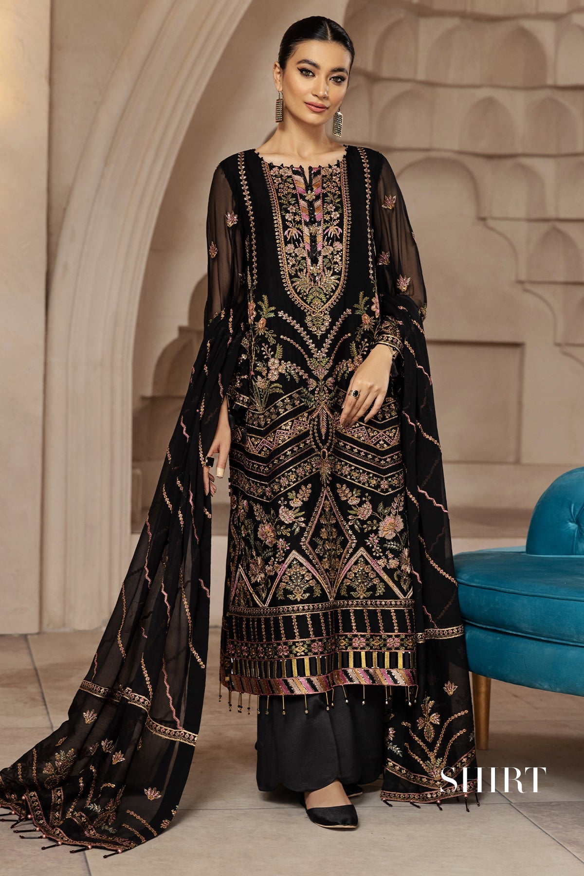 Muberra | Alizeh Fashion Muhtesem Festive Collection 2022 | Unstitched Embroidered Chiffon Suits