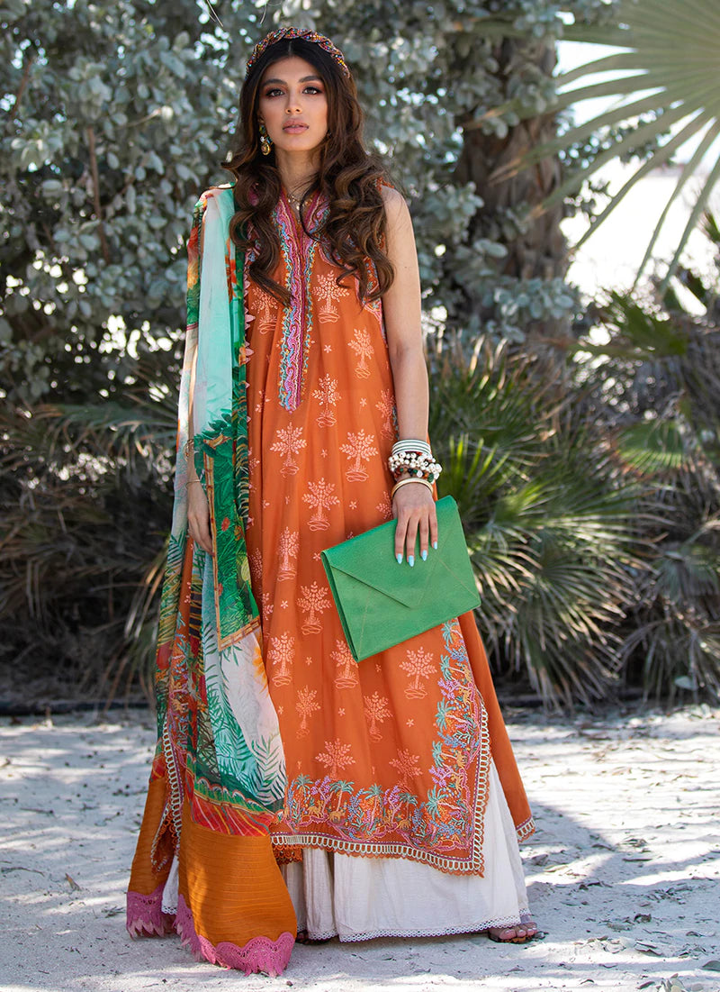 Bali Rust | Farah Talib Aziz ILO ILO Luxury Lawn Collection 2022 | Unstitched Embroidered Lawn Suits