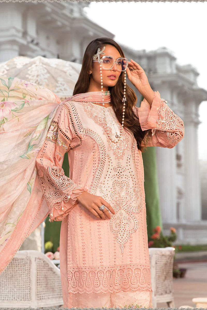 D-2210-A | Maria B Mein Teri Aan Lawn Summer Collection 22 | Unstitched Embroidered Lawn Suits