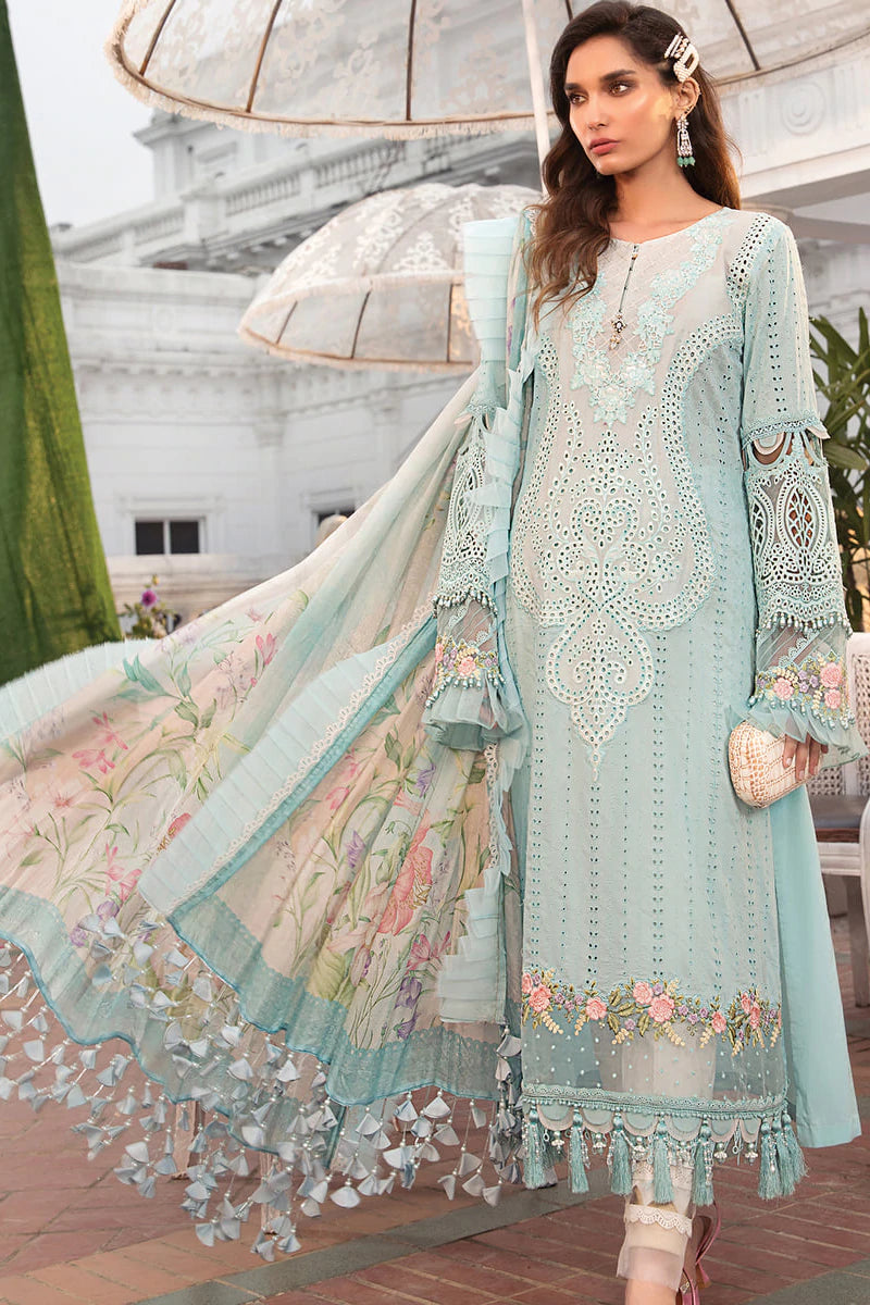 D-2210-B | Maria B Mein Teri Aan Lawn Summer Collection 22 | Unstitched Embroidered Lawn Suits