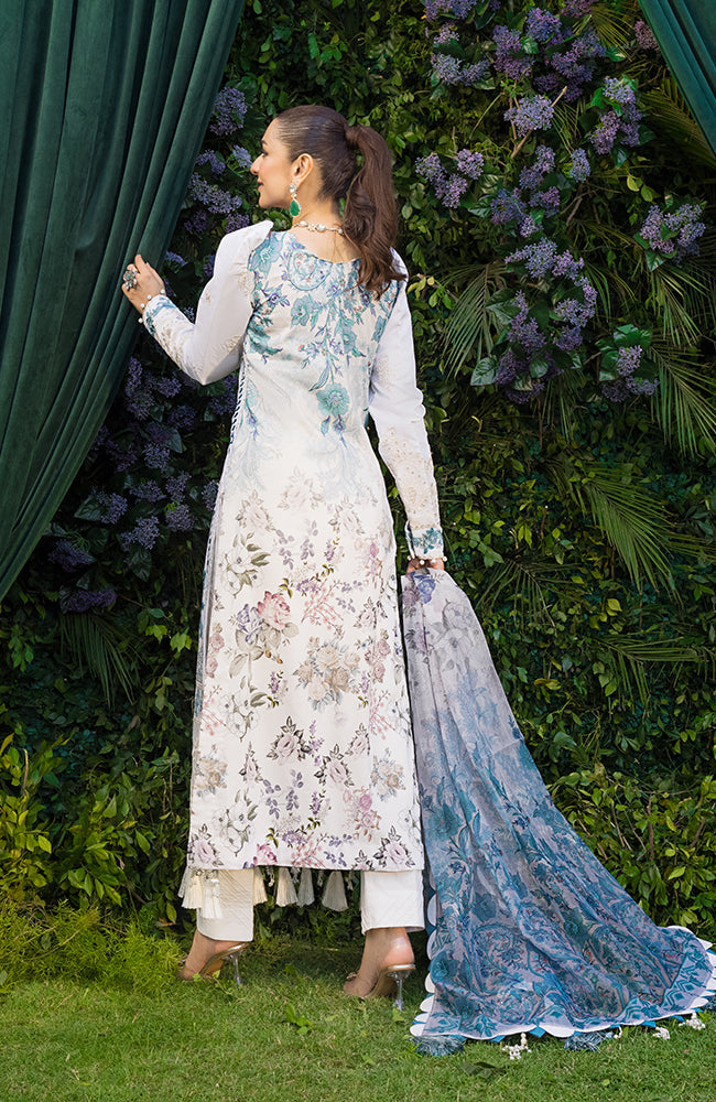 3 Piece Unstitched Luxury Embroidered Lawn-MLL-23-11 | Alzohaib Mahiymaan Luxury Lawn Eid Collection23