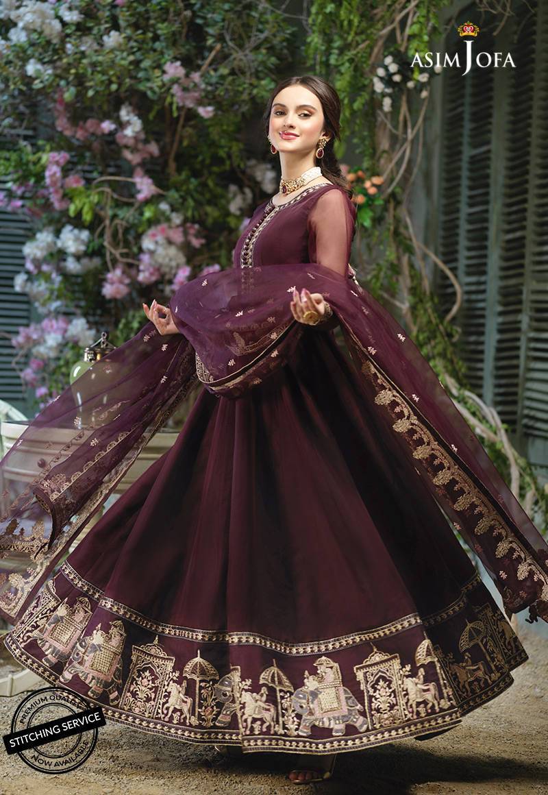AJFC-50 | Asim Jofa Jashn Collection 2021 | Unstitched Organza Suit