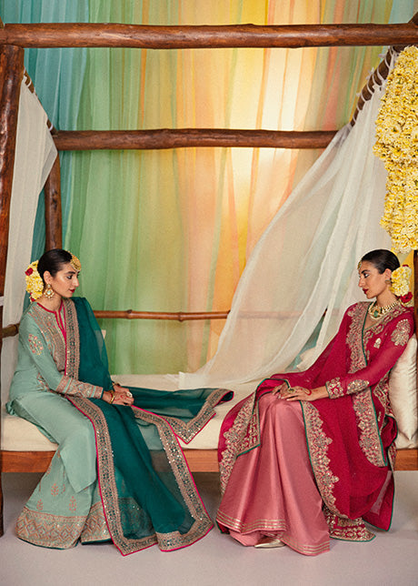 Hayal | Hussain Rehar Khawab Ghar Eid Luxury Pret RTW Collection 2022 | Stitched Organza Silk Suit