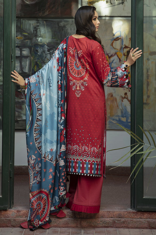 ZEAL | Jazmin Iris Winter Collection 2021 | Unstitched Embroidered Viscose Slub Khaddar Suit