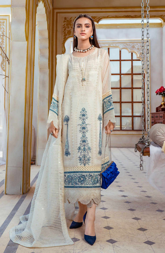 Victoria Blue - (MLRD - 067) | Maryum N Maria Luxury Pret Eid Edit 2022 | Stitched Ready to Wear Suits