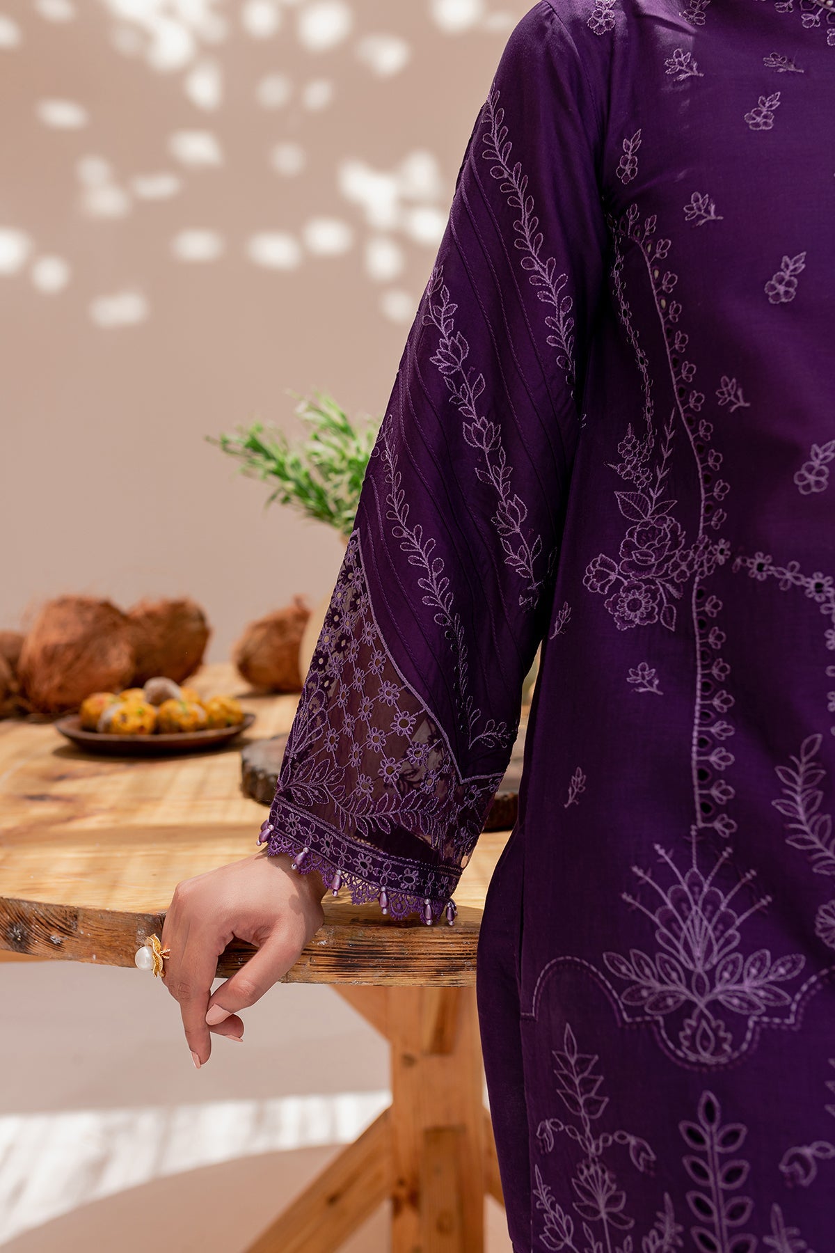 Purple Aura| Farasha Mehak Festive Lawn SS 23 | Unstitched Embroidered Collection