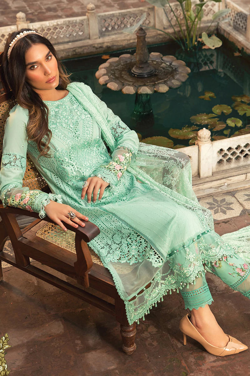 D-2211-A | Maria B Mein Teri Aan Lawn Summer Collection 22 | Unstitched Embroidered Lawn Suits