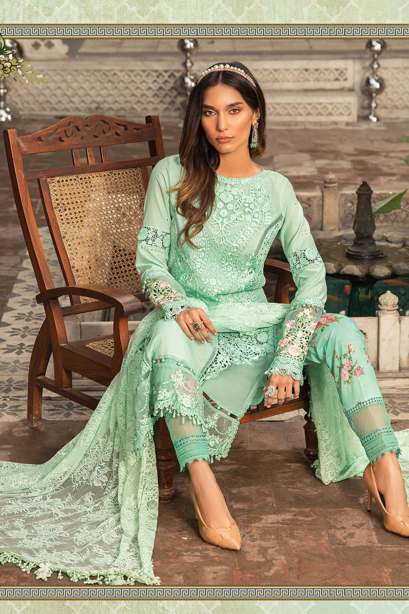 D-2211-A | Maria B Mein Teri Aan Lawn Summer Collection 22 | Unstitched Embroidered Lawn Suits