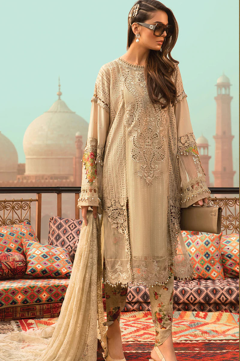 D-2211-B | Maria B Mein Teri Aan Lawn Summer Collection 22 | Unstitched Embroidered Lawn Suits