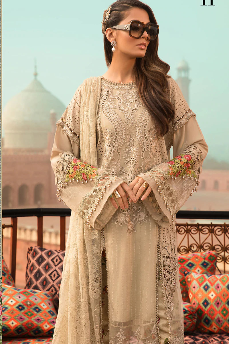 D-2211-B | Maria B Mein Teri Aan Lawn Summer Collection 22 | Unstitched Embroidered Lawn Suits