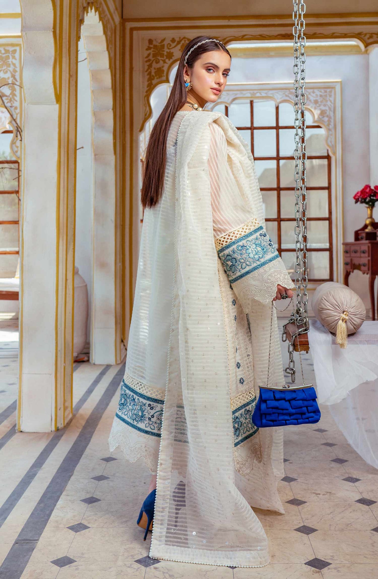Victoria Blue - (MLRD - 067) | Maryum N Maria Luxury Pret Eid Edit 2022 | Stitched Ready to Wear Suits
