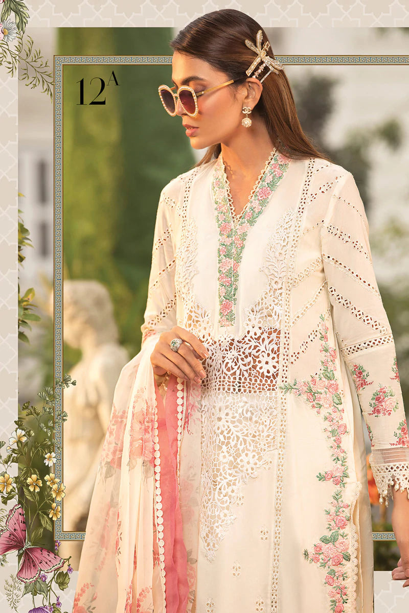 D-2212-A | Maria B Mein Teri Aan Lawn Summer Collection 22 | Unstitched Embroidered Lawn Suits