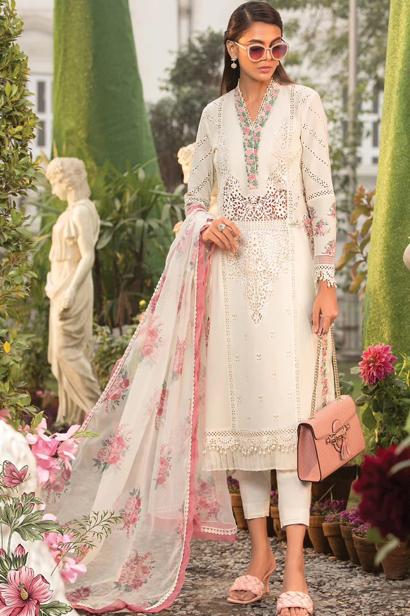 D-2212-A | Maria B Mein Teri Aan Lawn Summer Collection 22 | Unstitched Embroidered Lawn Suits