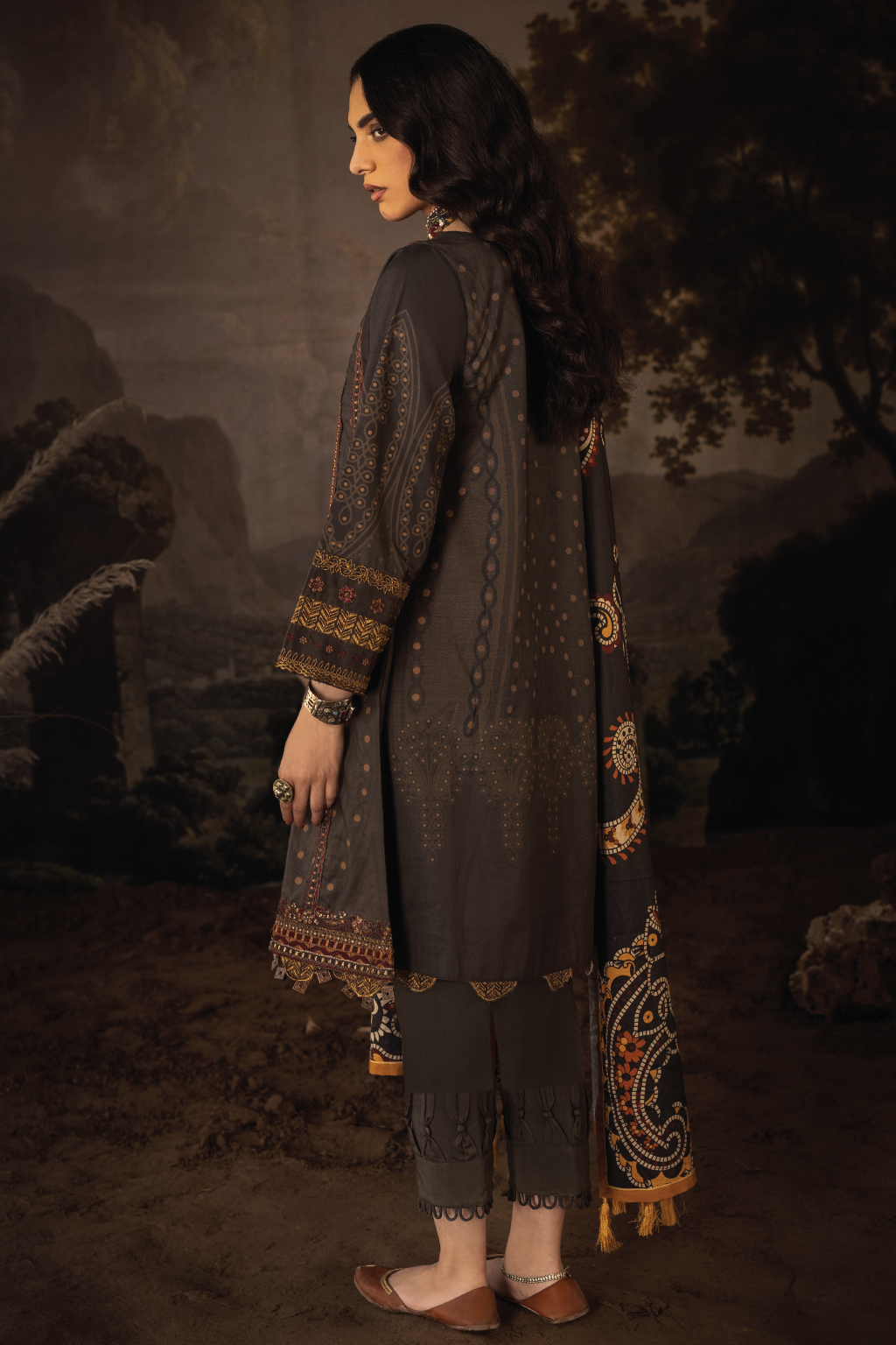 ILC-02 FAWHA - 3PC | Iznik Zarafshan Linen Collection 2021 | Unstitched Embroidered Linen Organza Suits
