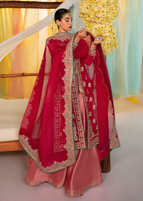 Hayal | Hussain Rehar Khawab Ghar Eid Luxury Pret RTW Collection 2022 | Stitched Organza Silk Suit