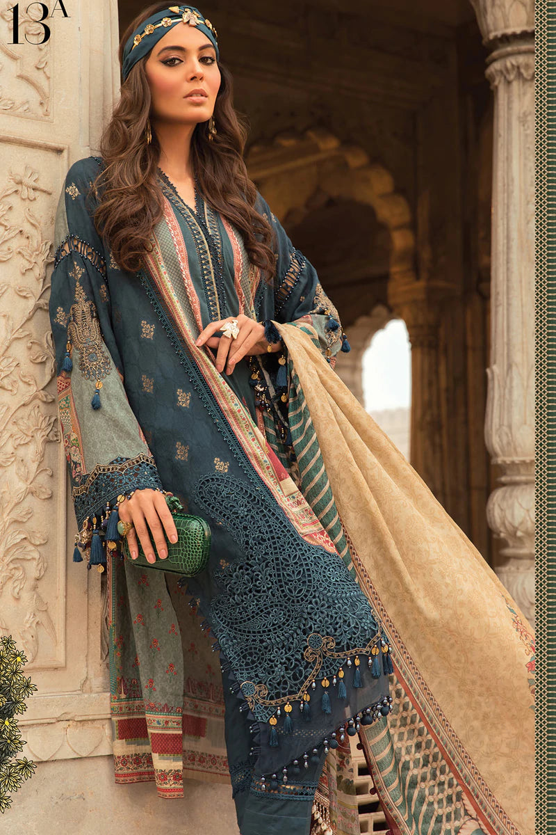 D-2213-A | Maria B Mein Teri Aan Lawn Summer Collection 22 | Unstitched Embroidered Lawn Suits