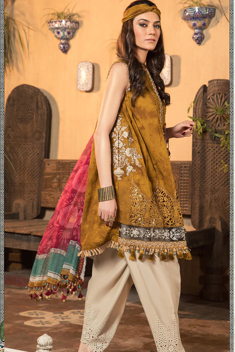 D-2214-A | Maria B Mein Teri Aan Lawn Summer Collection 22 | Unstitched Embroidered Lawn Suits
