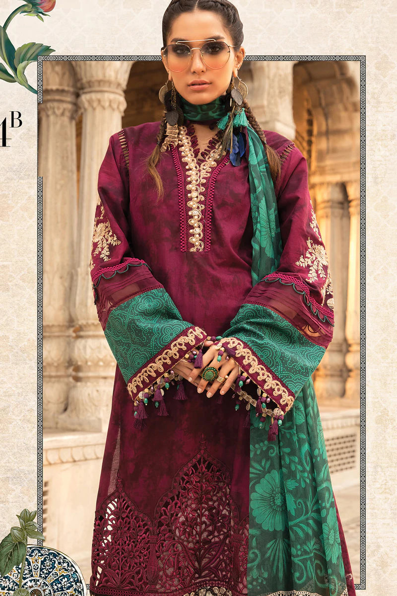 D-2214-B | Maria B Mein Teri Aan Lawn Summer Collection 22 | Unstitched Embroidered Lawn Suits