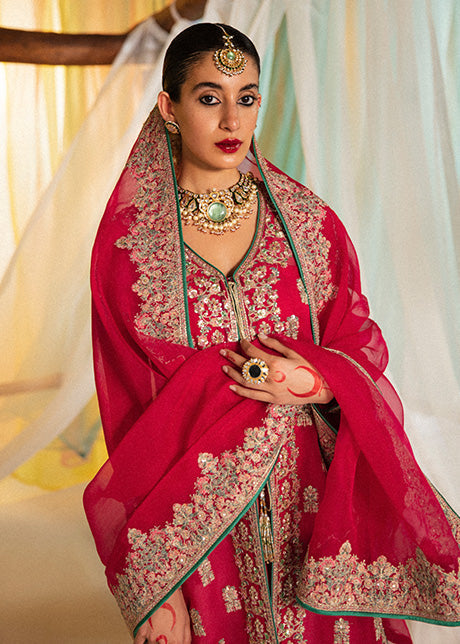 Hayal | Hussain Rehar Khawab Ghar Eid Luxury Pret RTW Collection 2022 | Stitched Organza Silk Suit