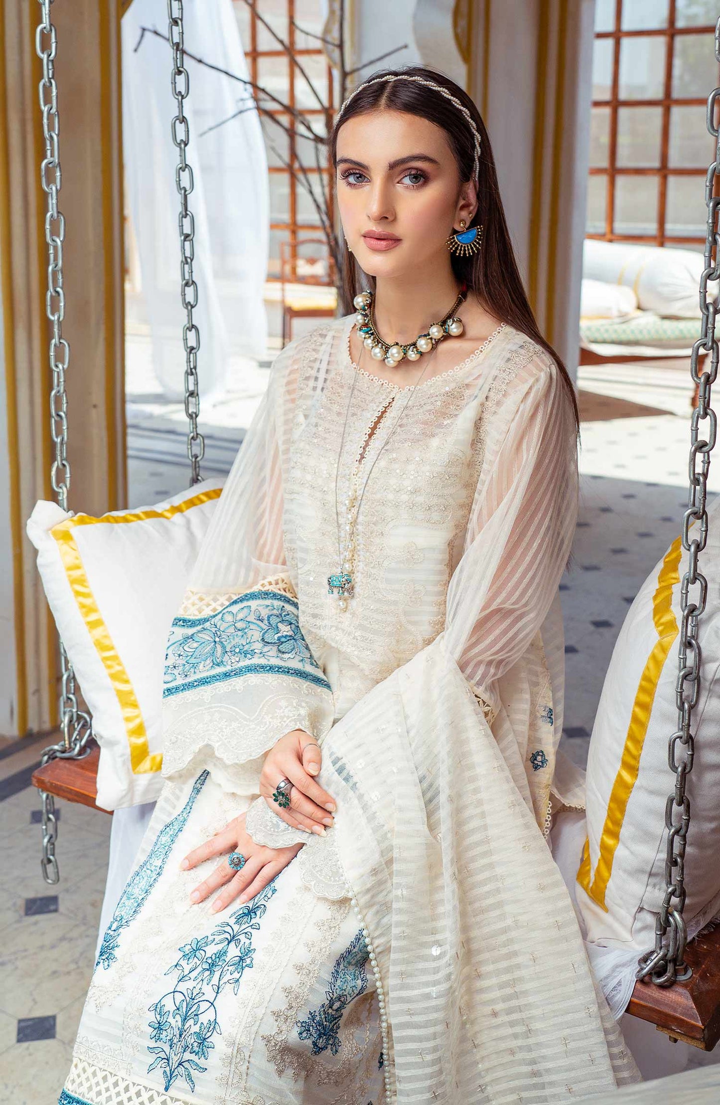 Victoria Blue - (MLRD - 067) | Maryum N Maria Luxury Pret Eid Edit 2022 | Stitched Ready to Wear Suits