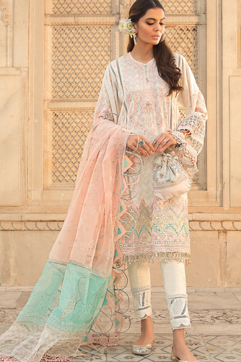 D-2215-A | Maria B Mein Teri Aan Lawn Summer Collection 22 | Unstitched Embroidered Lawn Suits