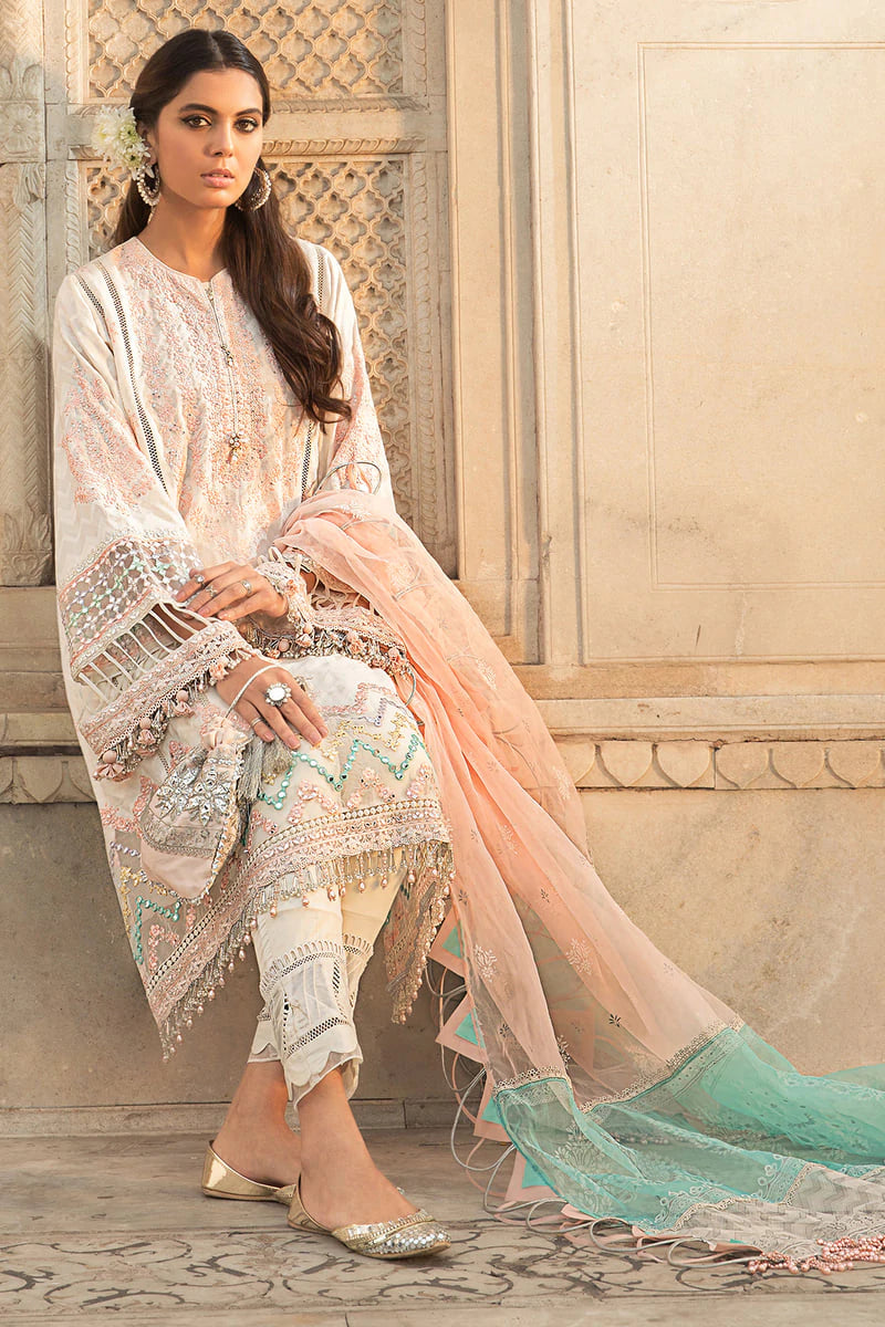 D-2215-A | Maria B Mein Teri Aan Lawn Summer Collection 22 | Unstitched Embroidered Lawn Suits