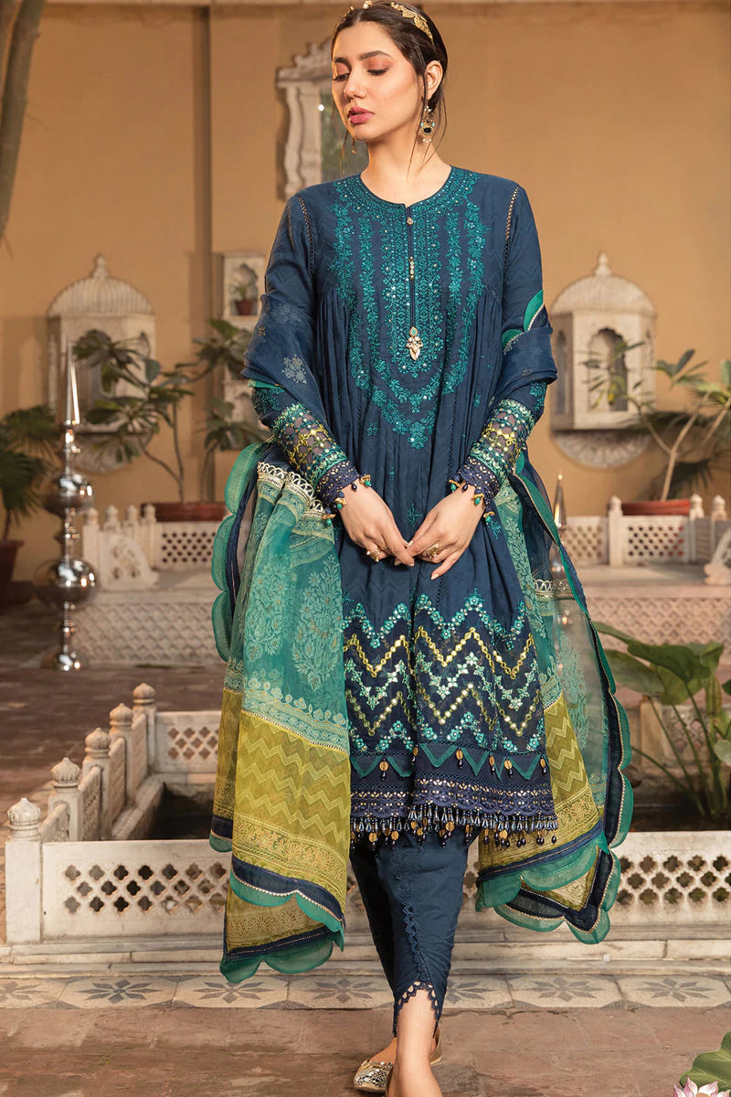 D-2215-B | Maria B Mein Teri Aan Lawn Summer Collection 22 | Unstitched Embroidered Lawn Suits