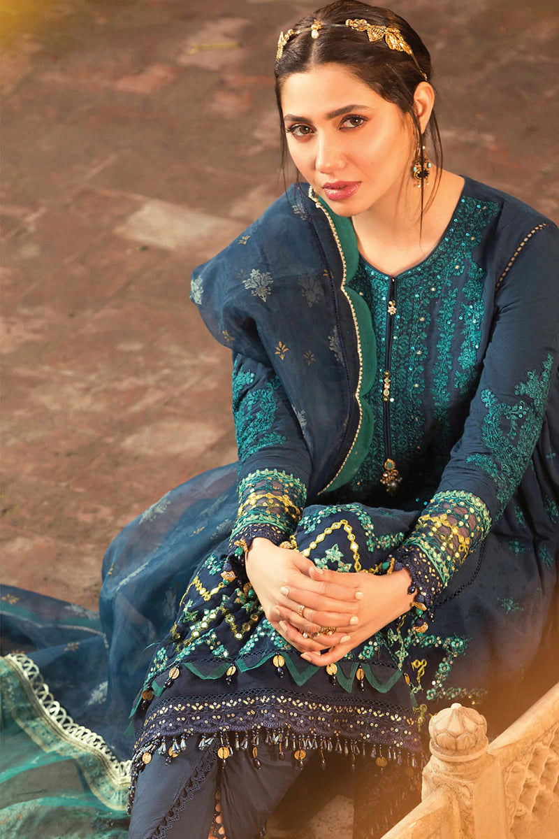 D-2215-B | Maria B Mein Teri Aan Lawn Summer Collection 22 | Unstitched Embroidered Lawn Suits