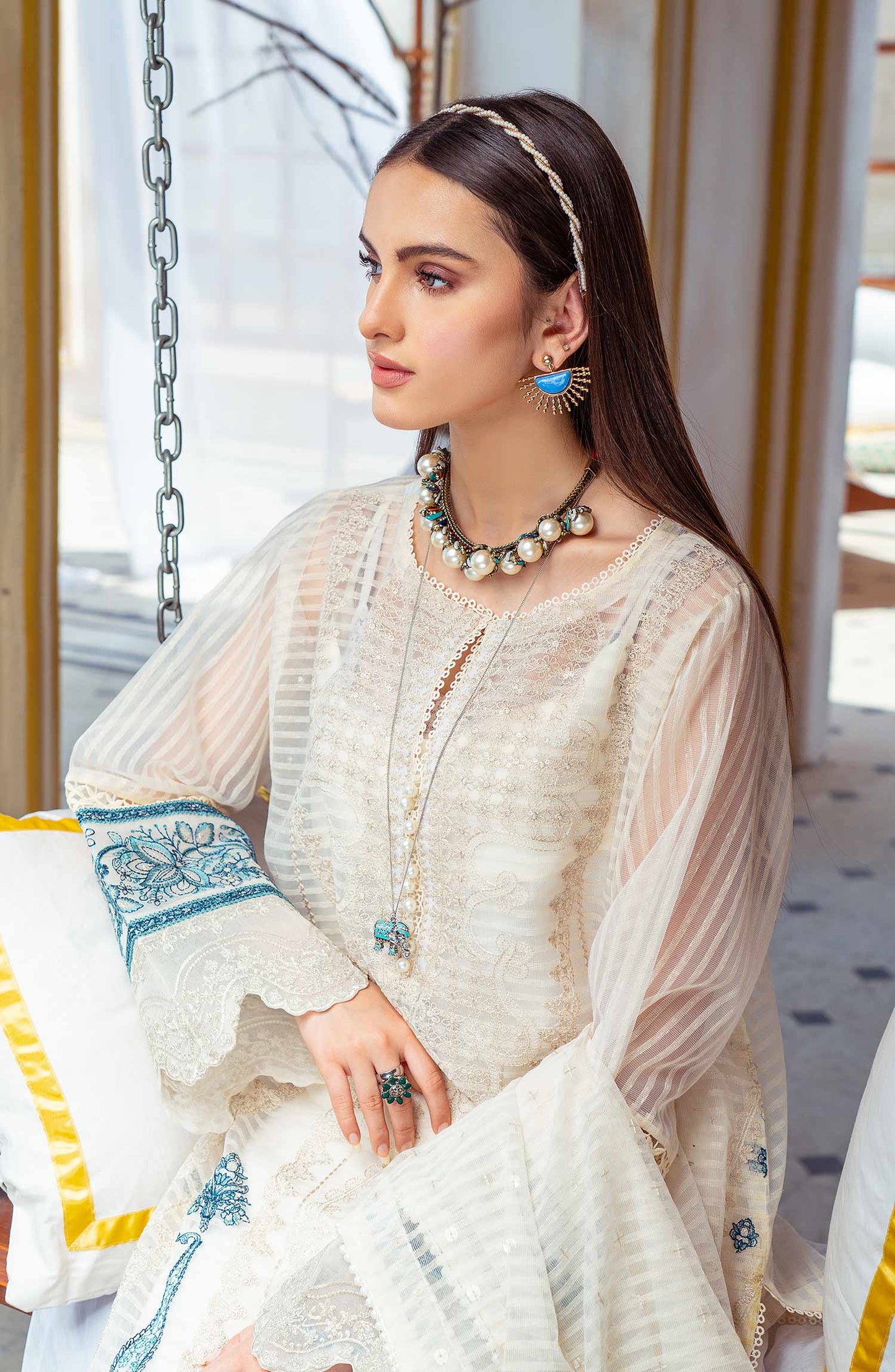 Victoria Blue - (MLRD - 067) | Maryum N Maria Luxury Pret Eid Edit 2022 | Stitched Ready to Wear Suits