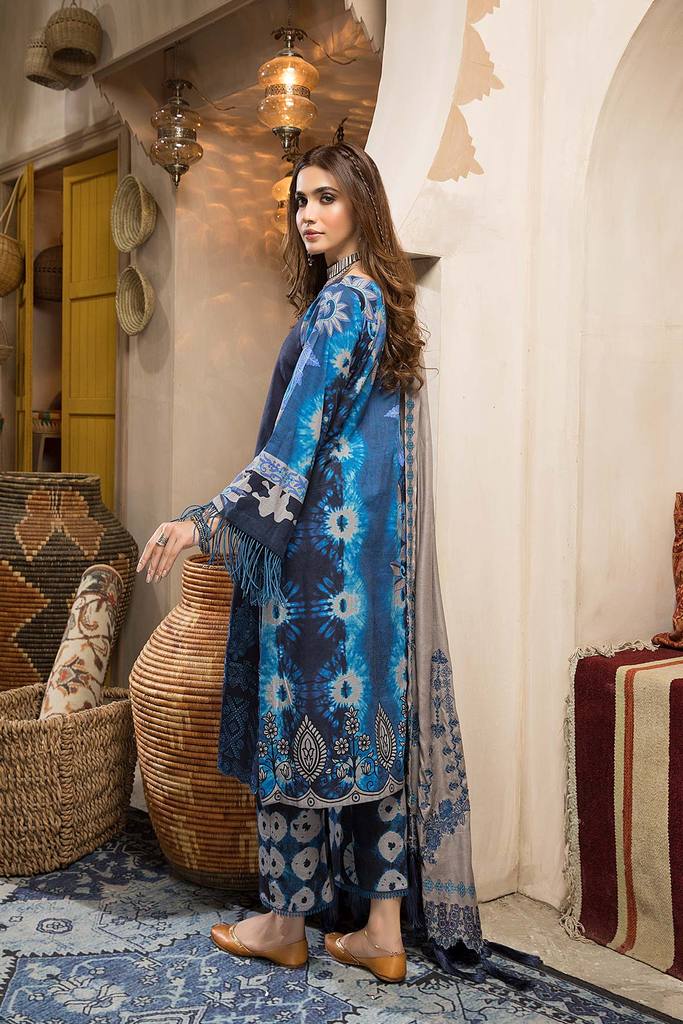 CNW-2 | Charizma Naranji Unstitched Embroidered Khaddar With Embroidered Shawl Vol-1 Collection | Unstitched Embroidered Suit