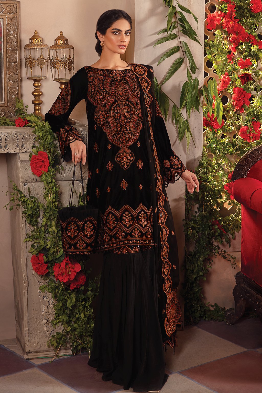 IMC-01 MYTH-3PC | Iznik Meraki Luxury Chiffon Collection 2021 | Unstitched Embroidered Luxury Chiffon Suits