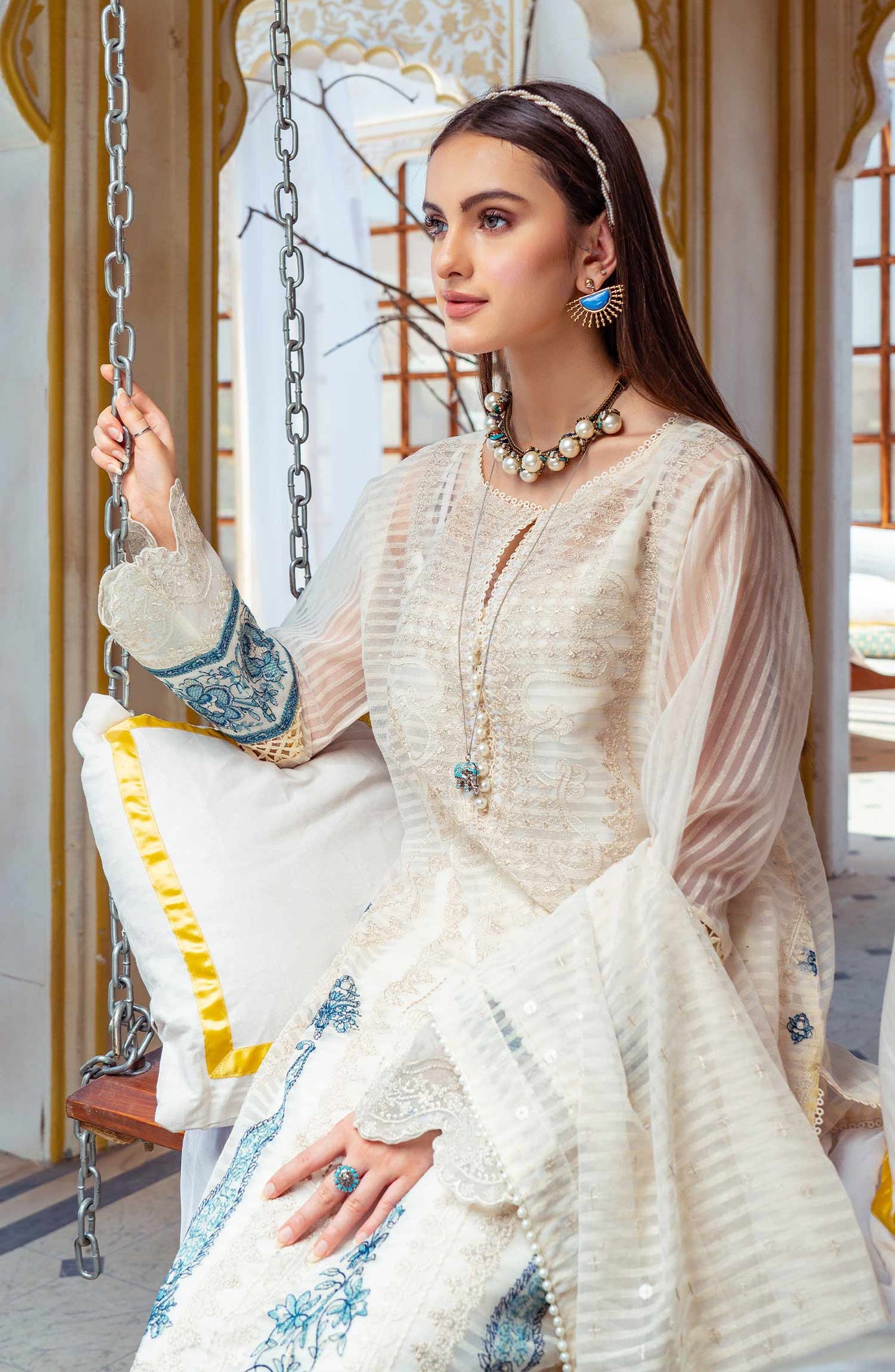 Victoria Blue - (MLRD - 067) | Maryum N Maria Luxury Pret Eid Edit 2022 | Stitched Ready to Wear Suits