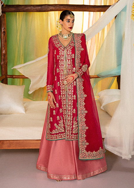 Hayal | Hussain Rehar Khawab Ghar Eid Luxury Pret RTW Collection 2022 | Stitched Organza Silk Suit