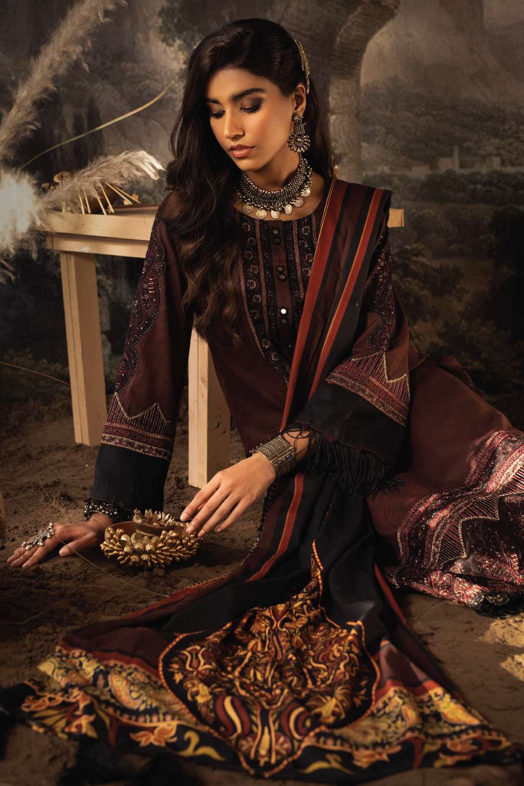 ILC-09 IBA -3PC | Iznik Zarafshan Linen Collection 2021 | Unstitched Embroidered Linen Organza Suits