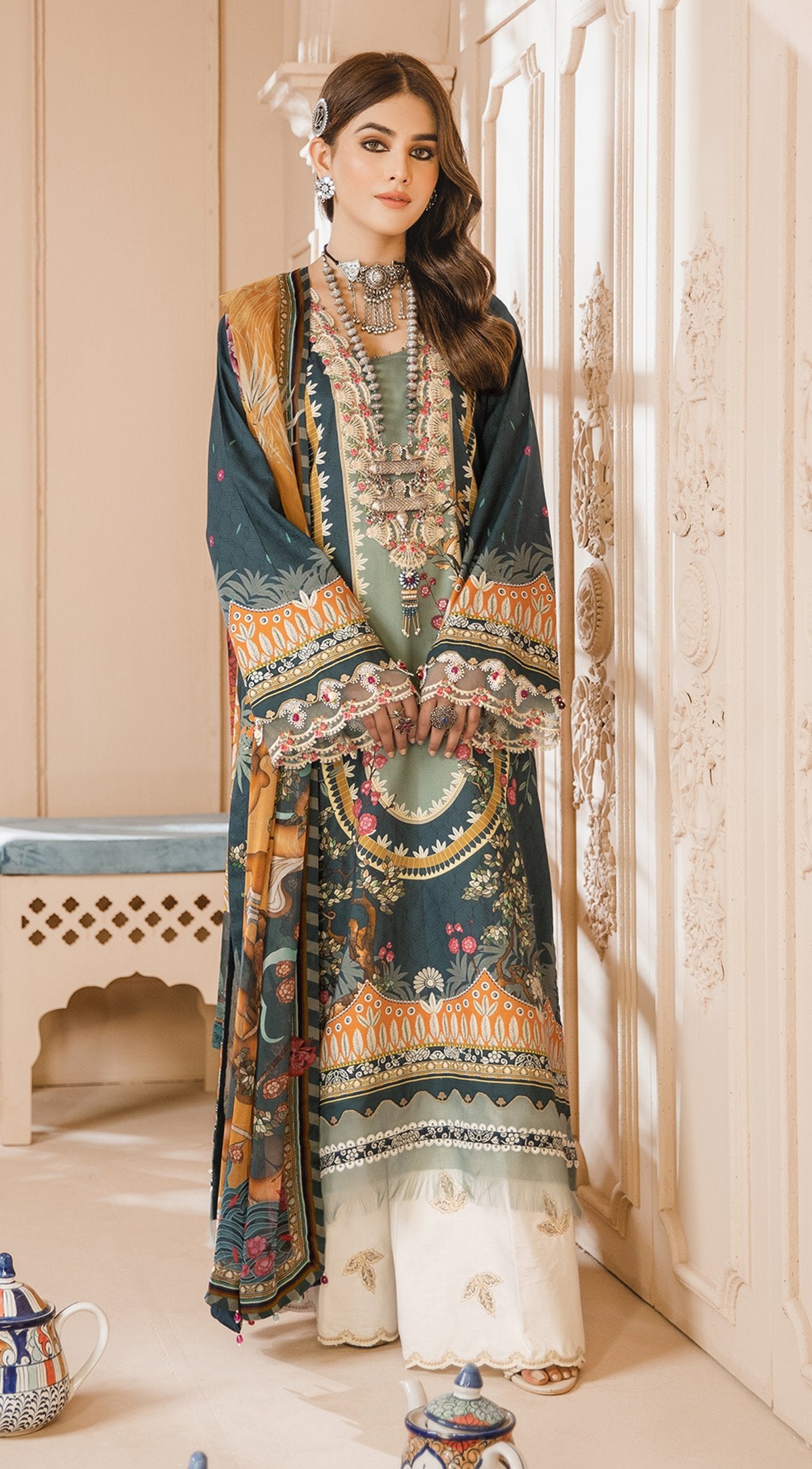 SHAHZEEN | Anaya Noor Bano Cambric Collection '21 | Unstitched Embroidered Cambric Suits