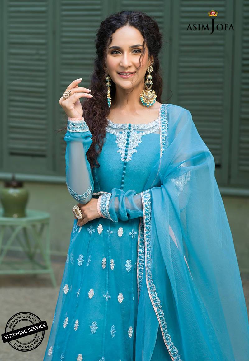 AJFC-43 | Asim Jofa Jashn Collection 2021 | Unstitched Organza Suit