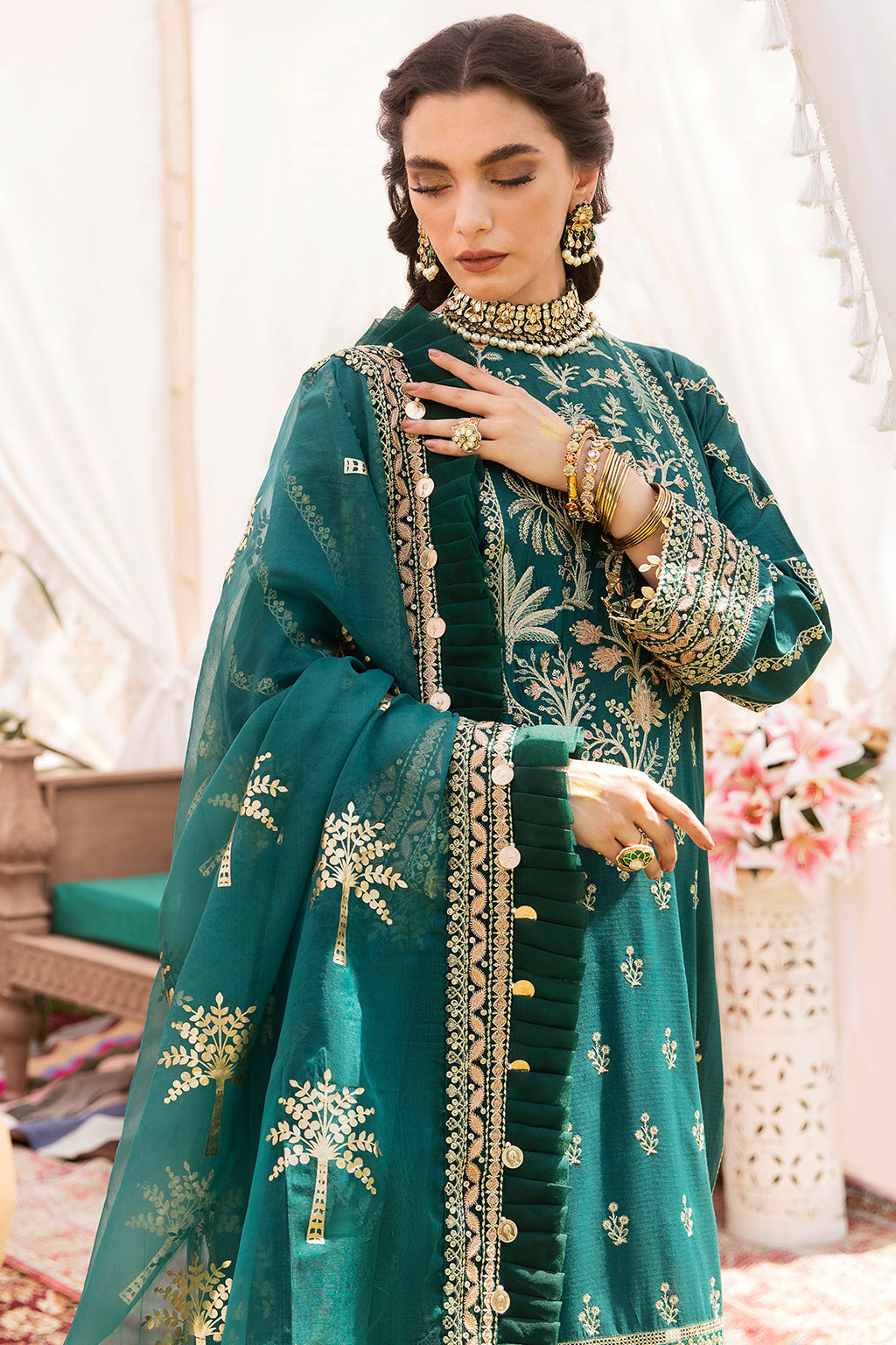MEERAS | Afrozeh Gul Bahar Festive Collection 2022 | Unstitched Embroidered Lawn Suits