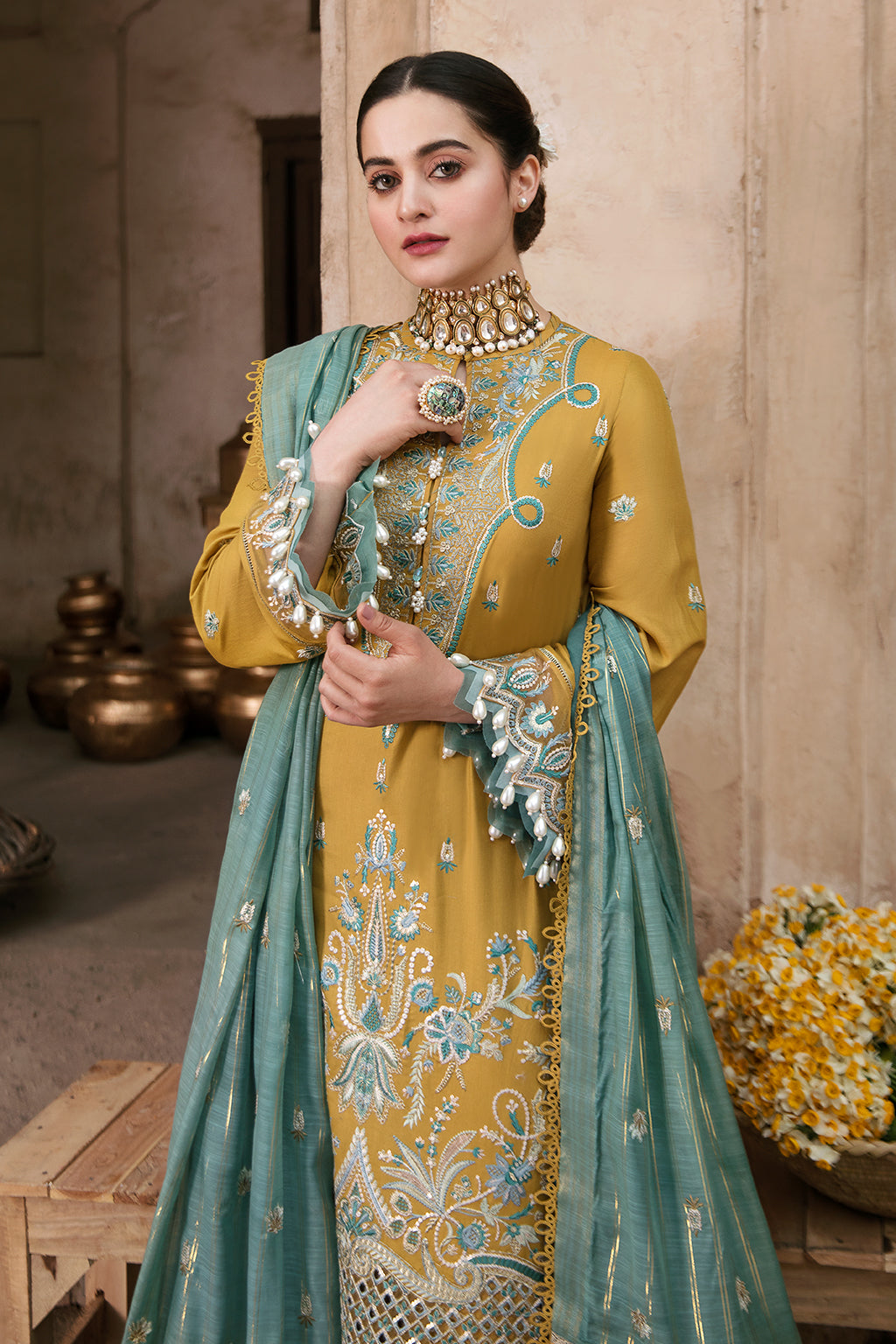 Shireen | Afrozeh Shabnami Festive Lawn Collection 2022 | Unstitched Embroidered Lawn Suits