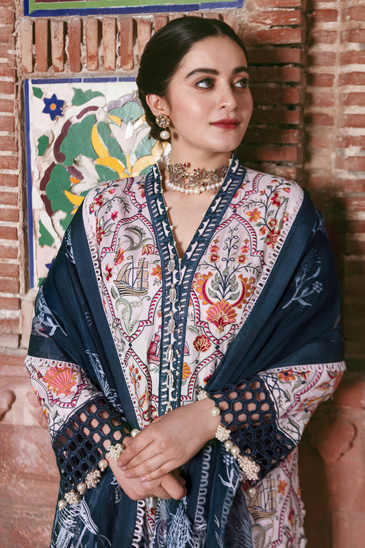 Shahbano | Afrozeh Shabnami Festive Lawn Collection 2022 | Unstitched Embroidered Lawn Suits