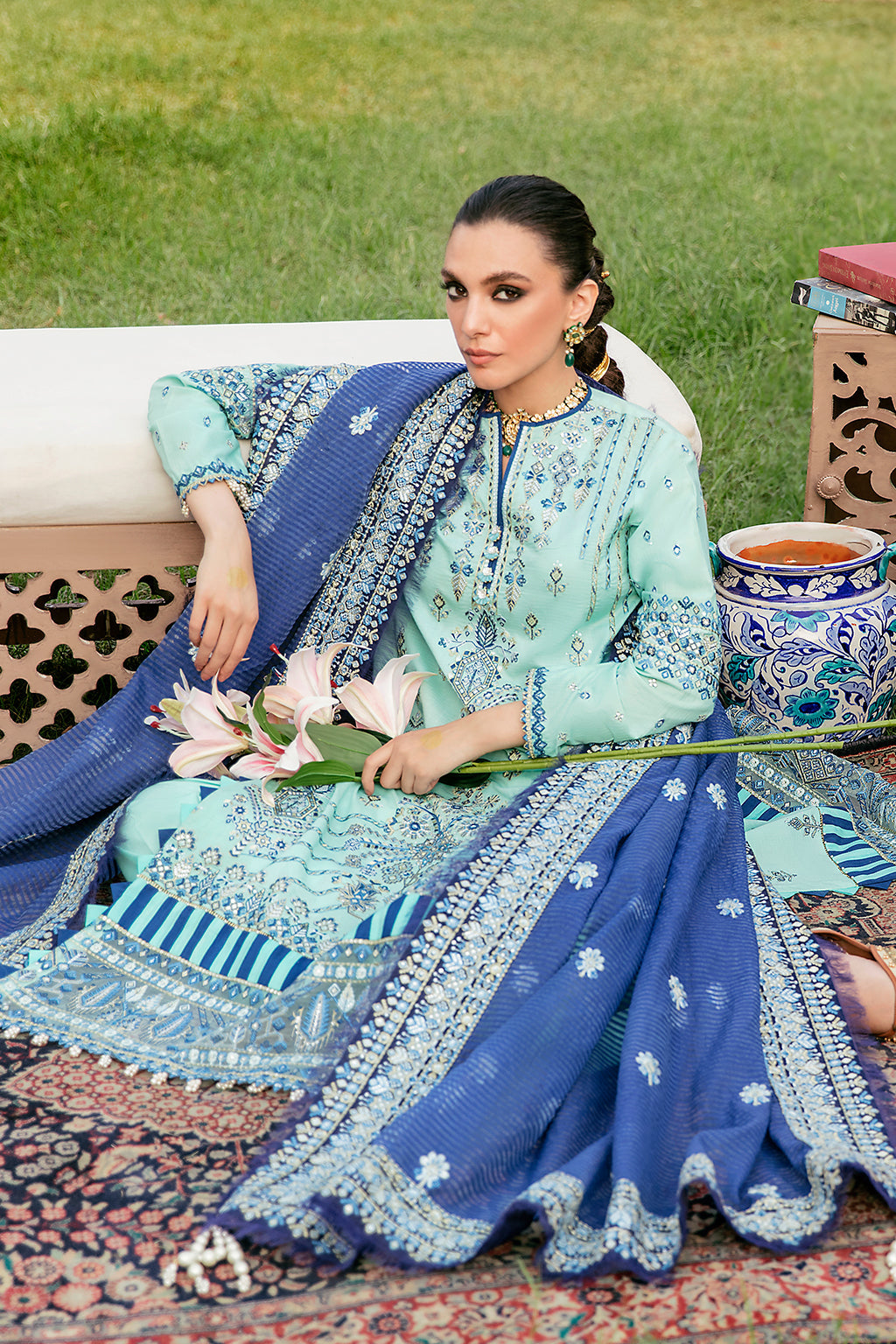 HERIZ | Afrozeh Gul Bahar Festive Collection 2022 | Unstitched Embroidered Lawn Suits