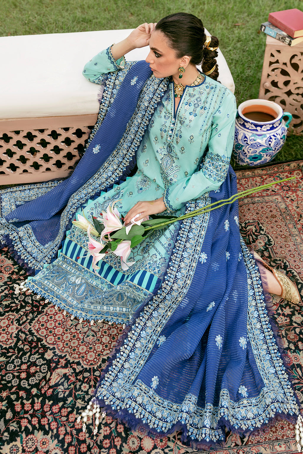 HERIZ | Afrozeh Gul Bahar Festive Collection 2022 | Unstitched Embroidered Lawn Suits